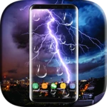 lightning raindrop live wallpaper android application logo